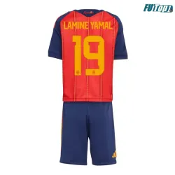 Camiseta Lamine Yamal 19 España Local 2026 Rojo/Azul Niño Kit