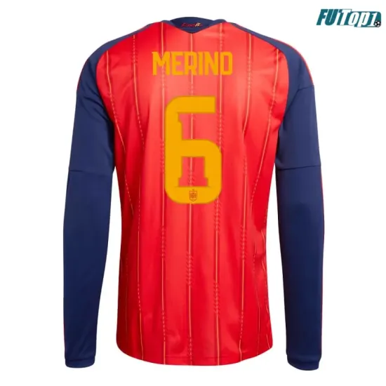 Camiseta Merino 6 España Local 2026 ML Rojo/Azul