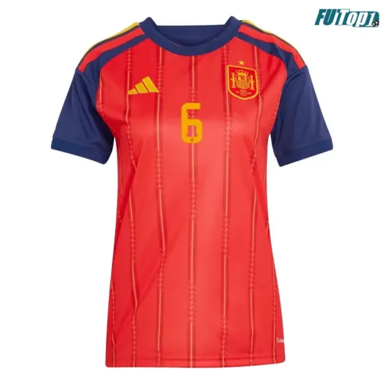 Camiseta Merino 6 España Local 2026 Rojo/Azul Mujer