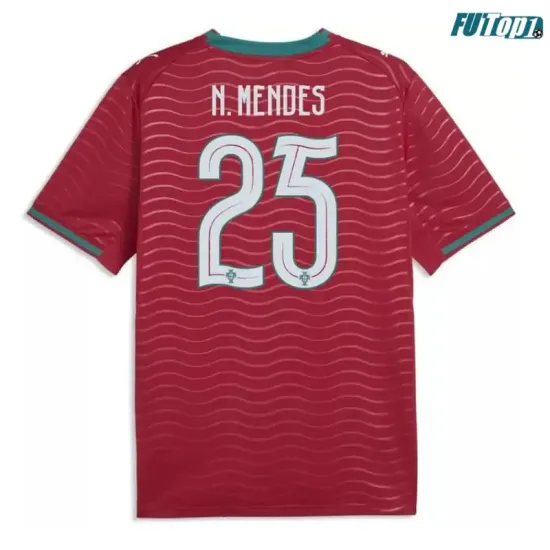 Camiseta N.Mendes 25 Portugal Local 2026 Rojo