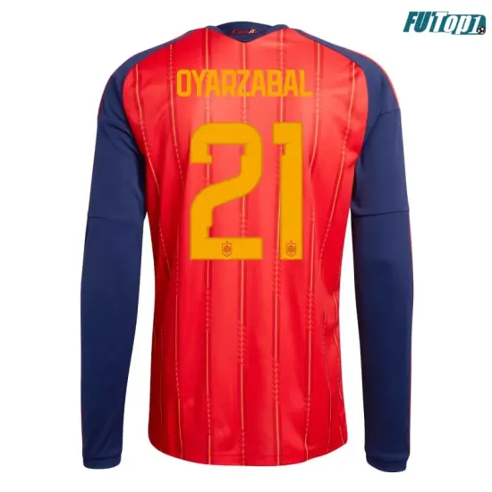 Camiseta Oyarzabal 21 España Local 2026 ML Rojo/Azul