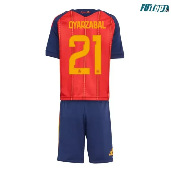 Camiseta Oyarzabal 21 España Local 2026 Rojo/Azul Niño Kit