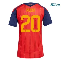 Camiseta Pedri 20 España Local 2026 Rojo/Azul Mujer