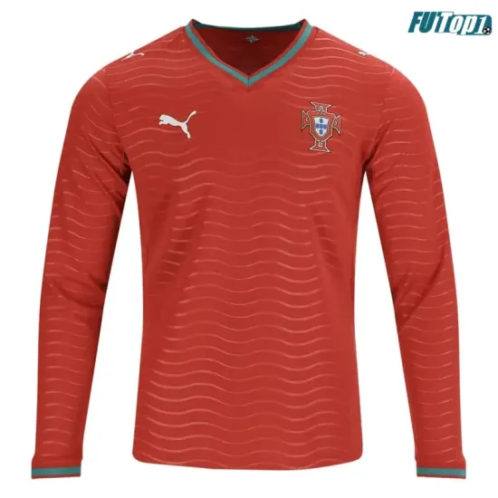 Camiseta Portugal Local Mundial 2026 ML Rojo