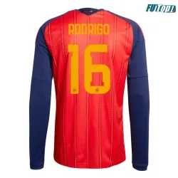 Camiseta Rodrigo 16 España Local 2026 ML Rojo/Azul