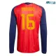 Camiseta Rodrigo 16 España Local 2026 ML Rojo/Azul