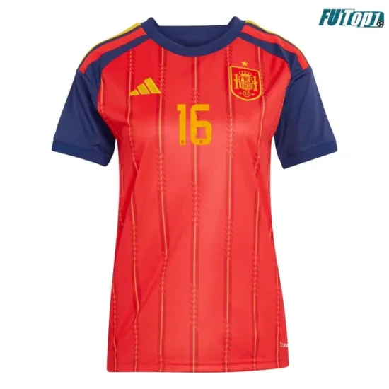 Camiseta Rodrigo 16 España Local 2026 Rojo/Azul Mujer