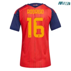 Camiseta Rodrigo 16 España Local 2026 Rojo/Azul Mujer