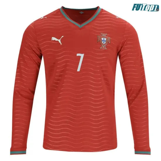 Camiseta Ronaldo 7 Portugal Local 2026 ML Rojo