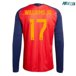Camiseta Williams Jr 17 España Local 2026 ML Rojo/Azul