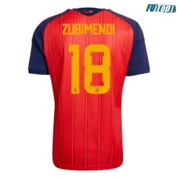 Camiseta Zubimendi 18 España Local 2026 Rojo/Azul