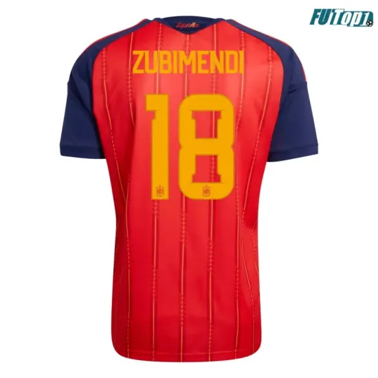 Camiseta Zubimendi 18 España Local 2026 Rojo/Azul