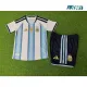 Camiseta Argentina Local Mundial 2026 Azul/Blanco Niño Kit (EDICIÓN JUGADOR)