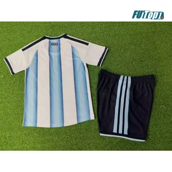 Camiseta Argentina Local Mundial 2026 Azul/Blanco Niño Kit (EDICIÓN JUGADOR)