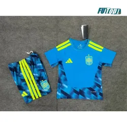 Camiseta de Portero España Local Mundial 2026 Azul Niño Kit