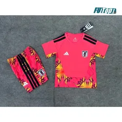 Camiseta de Portero Japón Local Mundial 2026 Rojo Niño Kit