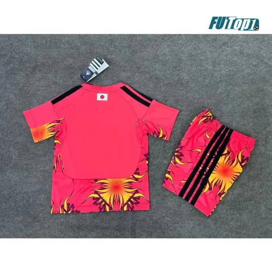Camiseta de Portero Japón Local Mundial 2026 Rojo Niño Kit