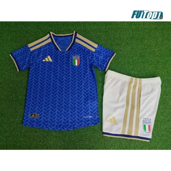 Camiseta Italia Local Mundial 2026 Azul Niño Kit (EDICIÓN JUGADOR)