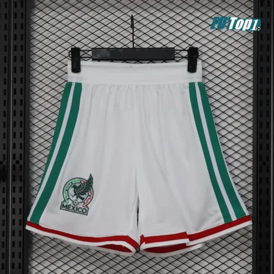 Pantalón Corto México Local Mundial 2026 Blanco (EDICIÓN JUGADOR)