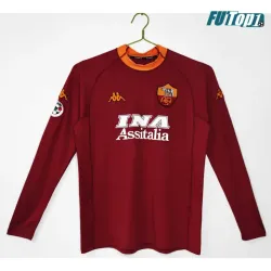 Camiseta AS Roma Local Retro 2000/2001 ML Rojo