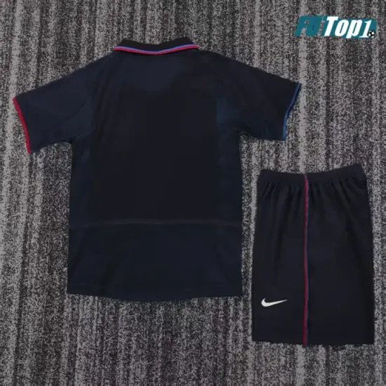 Camiseta Barcelona Alternativo Retro 2002/2003 Rojo/Azul Niño Kit