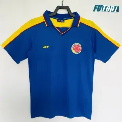 Camiseta Colombia Visitante Retro 1998 Azul/Amarillo