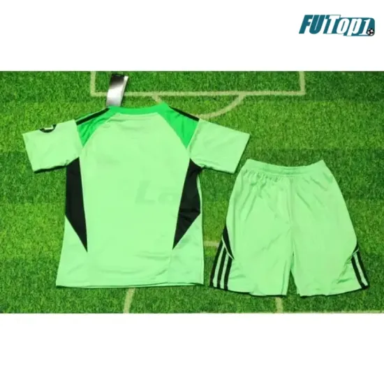 Camiseta de Portero Real Madrid 2025/2026 Niño Kit Verde con Parche HP
