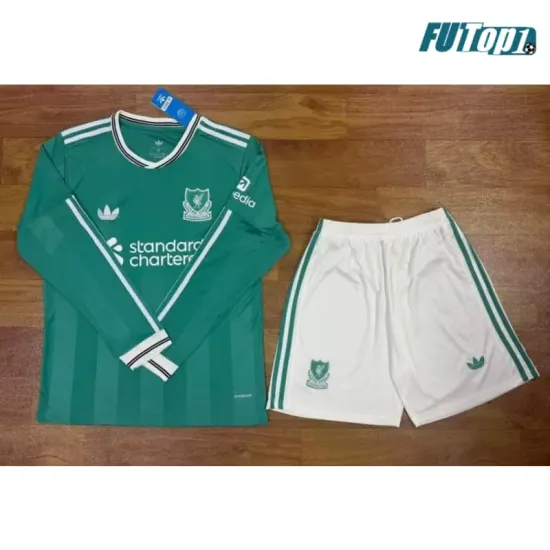 Camiseta Liverpool Alternativo 2025/2026 ML Verde