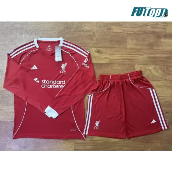 Camiseta Liverpool Local 2025/2026 ML Rojo
