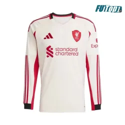 Camiseta Liverpool Visitante 2025/2026 ML Blanco