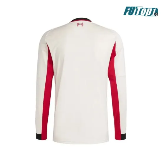 Camiseta Liverpool Visitante 2025/2026 ML Blanco