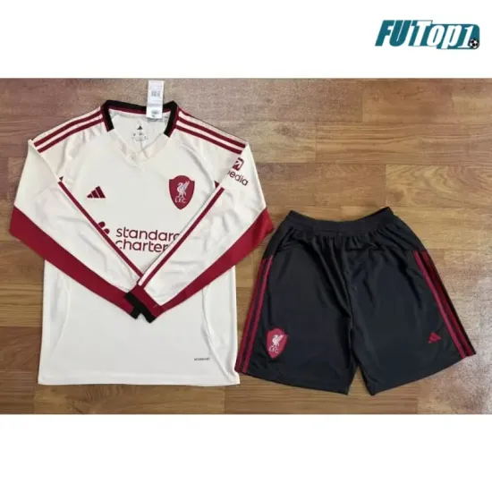 Camiseta Liverpool Visitante 2025/2026 ML Blanco