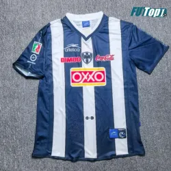 Camiseta Monterrey Local Retro 2000/2001 Azul Marino/Blanco