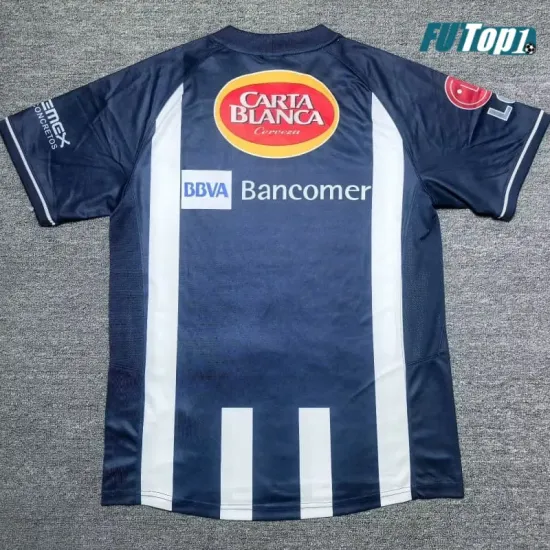 Camiseta Monterrey Local Retro 2008 Azul Marino/Blanco