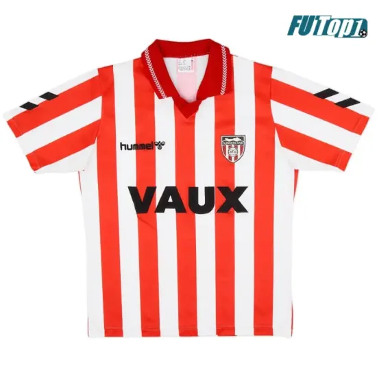 Camiseta Sunderland AFC Local Retro 1991/1994 Rojo/Blanco