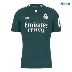Camiseta Real Madrid Visitante 2026/2027 Verde Oscuro con Parche HP