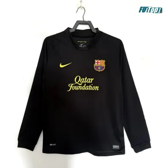 Camiseta Barcelona Visitante 2011/2012 ML Negro Retro