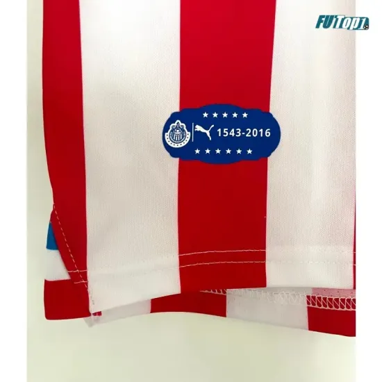 Camiseta Chivas 2016/2017 100 Aniversario Edición Rojo/Blanco Retro