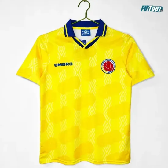 Camiseta Colombia Local 1995 Amarillo Retro