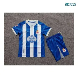 Camiseta Deportivo de La Coruña Local 2026/2027 Azul/Blanco Niño Kit con Parche La Liga