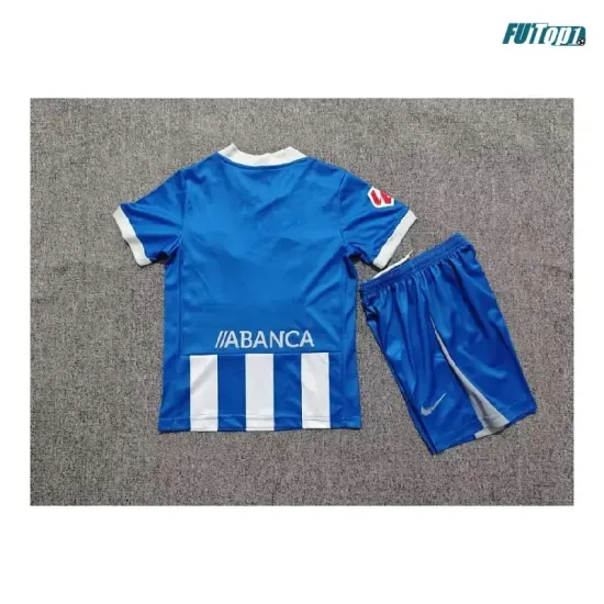 Camiseta Deportivo de La Coruña Local 2026/2027 Azul/Blanco Niño Kit con Parche La Liga
