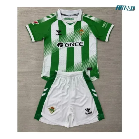 Camiseta Real Betis Local 2026/2027 Verde/Blanco Niño Kit con Parche La Liga