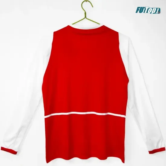 Camiseta Arsenal Local 2002/04 ML Rojo/Blanco Retro