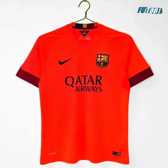 Camiseta Barcelona Visitante 2014/15 Naranja Retro