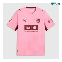 Camiseta Valencia Alternativo 2026/2027 Rosa con Parche La Liga