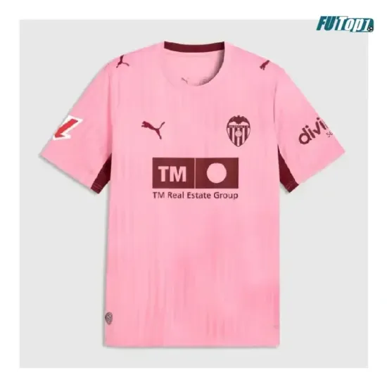 Camiseta Valencia Alternativo 2026/2027 Rosa con Parche La Liga