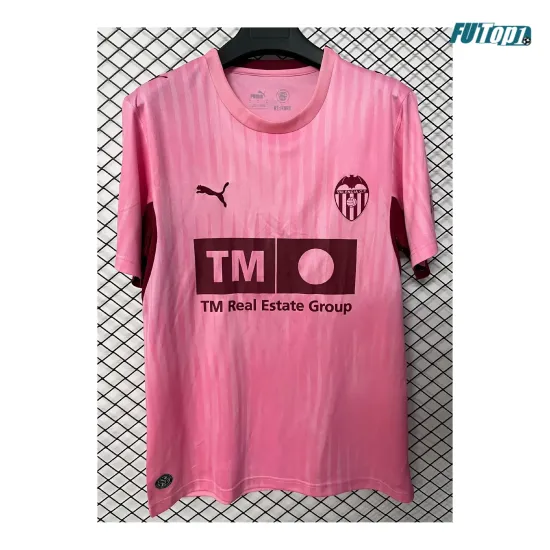 Camiseta Valencia Alternativo 2026/2027 Rosa con Parche La Liga