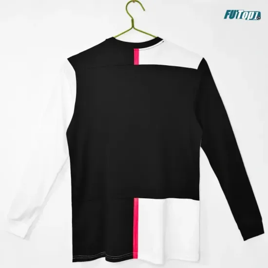 Camiseta Juventus Local 2019/20 ML Negro/Blanco Retro