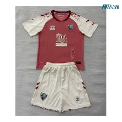 Camiseta Málaga CF Visitante 2026/2027 Rosa Niño Kit con Parche La Liga