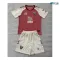 Camiseta Málaga CF Visitante 2026/2027 Rosa Niño Kit con Parche La Liga